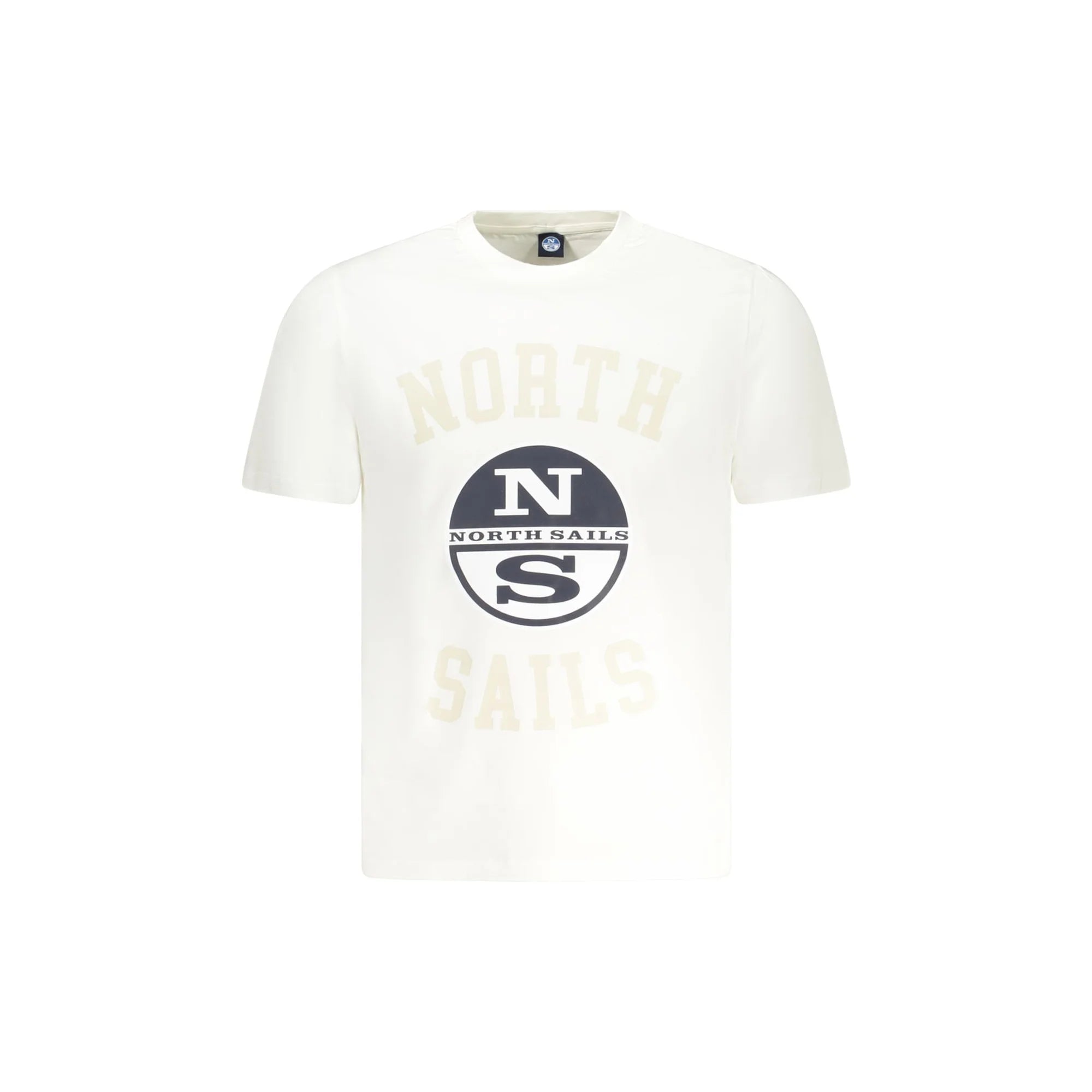 North Sails T-Shirt Maniche Corte Uomo Bianca Stampa Logo Bianco - foto prodotto